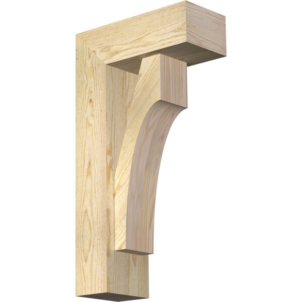 Ekena Millwork Westlake Block Rough Sawn Bracket w/ Offset Brace, Douglas Fir, 6"W x 14"D x 26"H BKT0604X14X26WTL05RDF - main